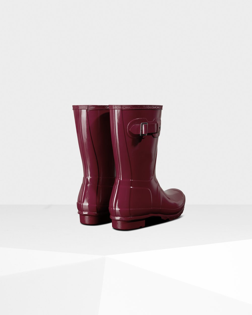 Women Hunter Original Gloss | Short Rain Boots Claret/Red | NZ-13980-TQRS